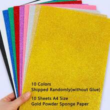 A4 尺寸自粘工艺 EVA 泡沫板，2 毫米厚泡沫贴纸，10 种颜色可选，适用于艺术和工艺品、儿童项目（A4 自粘泡沫板 - 10 片）、学校用品、返校 - A4海棉紙 - 查看 14