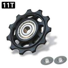Polea del desviador trasero 11T 12T 13T 14T, polea de rodamiento de rueda, polea guía de bicicleta silenciosa, de alta resistencia y desgaste, parte de repuesto protectora para viajes de larga distancia