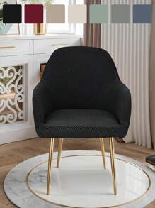 Pokrowiec na fotel obrotowy, krzesło do jadalni, krzesło biurowe, elastyczny pokrowiec na krzesło biurowe ze średnim oparciem, pokrowiec na fotel wypoczynkowy z podłokietnikami do salonu