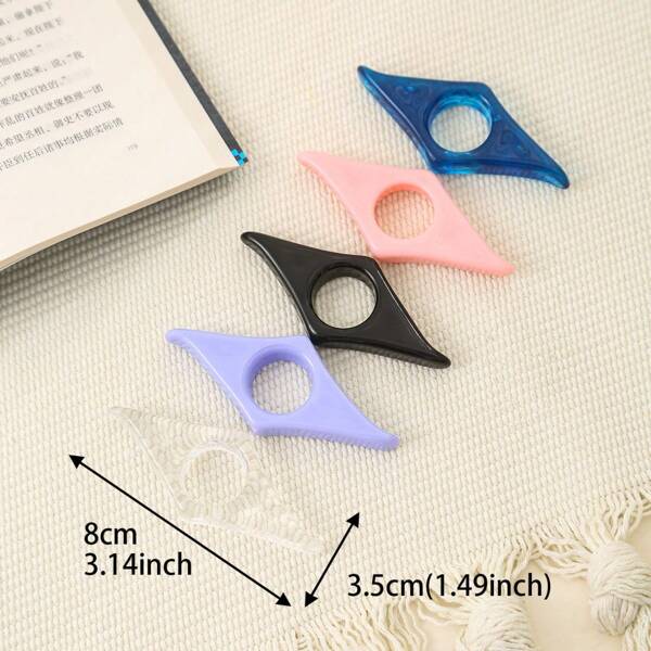 1pc Acrylic Thumb Book Stand, Thumb Bookmark Reading Accessory, Portable Book Page Clamp, One-Handed Reading Lover Book Accessoriesschool Supplies,Back To School