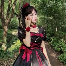 1 szt. Lolita Gothic Style All-Match Elegancki płaski kapelusz Mała spinka do włosów Akcesoria do włosów Halloween