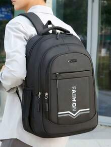 Men's Large-Capacity Travel Backpack For School Season, High-End Travel Backpack For Business Trips, Large In Size - Black - View 7