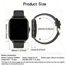 New Hot 1pc Unisex Silicone Band Smart Watch, With Call Function, Pedometer, Calorie Counter, Alarm, Message Notification, 1.44 Inch Full Screen Touch, Suitable For Smartphones, Perfect Gift For Festivals And Celebrations