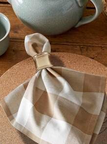 2/6/12/240pcs Retro Minimalist Plaid Dinner Napkins, Suitable For Party, Banquet, Wedding, Reusable And Washable