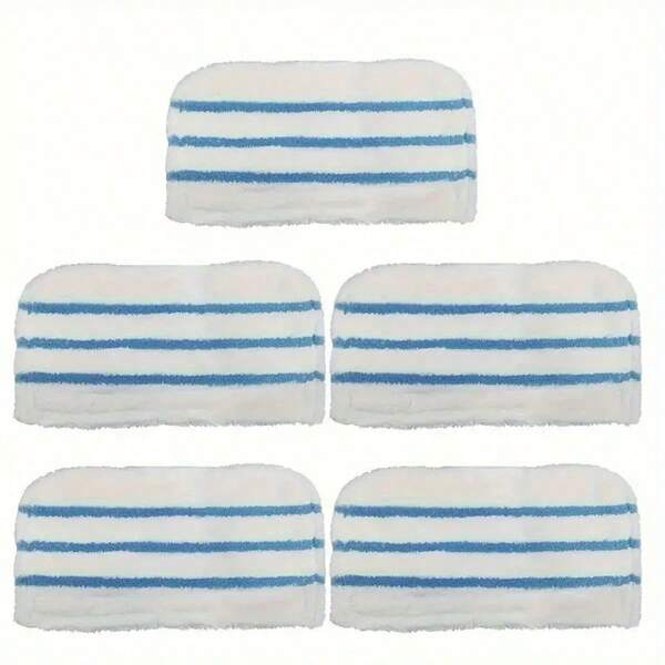 Blue Striped Washable Steam Mop Pad - Fits Black+Decker 1600, HSMC1300FX, HSMC1321, HSMC1361SGP, BDH1855SM, BDH1760SM, BDH1765SM, BDH1720SM, BDH1725SM Series - High Absorbent & Reusable Floor Cleaning Accessory