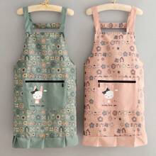 1pc Restaurant Chef Apron And Waiter Work Half Body Apron, Household Waterproof, Stain Resistant, Wear-Resistant Apron, Suitable For Home Kitchen Cooking, Restaurant Waiter, Coffee Shop, Milk Tea Shop Work Clothes, Two Styles And Three Colors To Choose From (Long/Short)