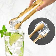 5pcs Luxury Golden Mini Serving Tongs, Premium Stainless Steel Sugar Cube Tongs, Ice Tongs, Stylish Tongs For Snacks/Appetizers/Candies/Cheese/Charcuterie Boards/Tea Parties/Mother's Day/Weddings/Housewarming, Mirror Polished - Multicolor - View 7
