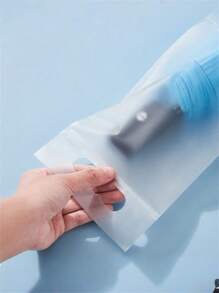 10 件防水半透明自封雨伞收纳袋带手柄 - 可重复使用的便携式收纳袋，适合户外、露营和家庭使用，户外雨伞，露营装备托架，经典设计，配件和水瓶架袋水杯收纳袋