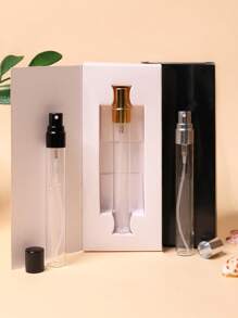 0,34 oz, Confezione da 15 pezzi, Flaconi spray in vetro trasparente con ugello in alluminio, Fornito con una bella confezione regalo, Bottiglie vuote riempibili.