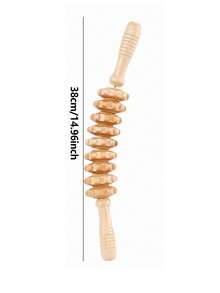 RANCAI 木疗按摩滚轮工具、塑身手动按摩滚轮棒、淋巴引流、脂肪按摩和腰部和大腿木质肌肉滚轮棒、腹部滚动、学校、返校、旅行、旅行必需品、家居必需品、水疗、按摩工具、按摩、按摩器、水疗 - 米色 - 查看 6