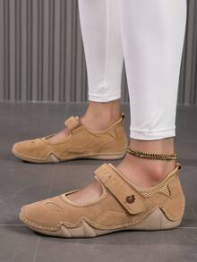 Women's Casual Sneakers Cute Women's Casual Sports Shoes Women Cute Elegant Simple Good-Looking Shoes Contrast Color Light And Comfortable - Khaki - View 2