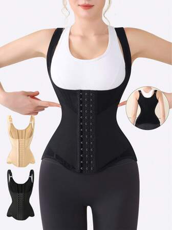 MISTHIN Steel Boned Back Support Abdominal Cincher Waist Trainer Women Slimming Body Shaper With Adjustable Shoulder Straps