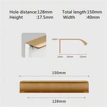 1 Pc Aluminium Alloy Hidden Furniture Cabinet Door Handles Side Mount No Drilling Installation Door Handle Wardrobe Cupboard Pulls Drawer Knobs Furniture Hardware - Multicolor - View 15