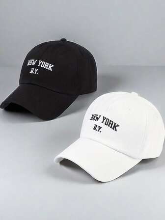 Set de 2 gorras de béisbol unisex para pareja, adecuadas para deportes al aire libre diarios y regalos para vacaciones