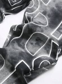 1 pieza Jeans rectos multicolor de estilo callejero y hip-hop con efecto desgastado para hombre, adecuados para uso diario y salidas del esposo/novio
