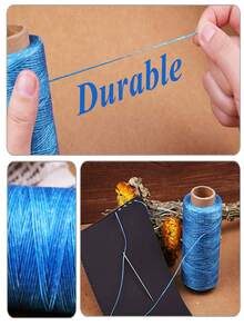 Waxed Thread 131.2 Yards, 150D Leather Sewing Waxed Thread Cord For Beginners Leather Craft DIY Bags Wallets, Shoe Repairing, Jewelry Making,For Home Upholstery Carpet Leather Canvas Repair And Sewing - Multicolor - View 5