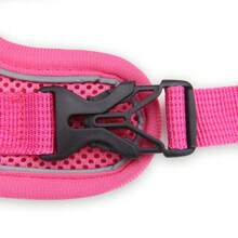 No Pull Dog Harness And Leash Set Adjustable Pet Harness Vest For Small Dogs Cats Reflective Mesh Dog Chest Strap French Small Bulldog Rose Red