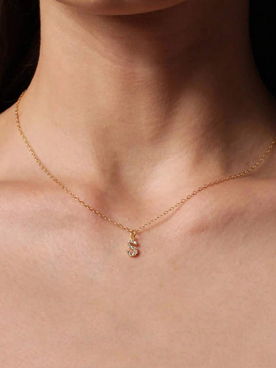 MECYLIFE 1pc Stainless Steel Cross Chain Letter Necklace, Minimalist Design For Women - Cross Chain + Letter - View 1