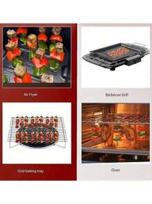 1/3/5/8/10/20/50pcs/Air Fryer Skewers Skewers - Universal Durable BBQ Accessories, Stainless Steel Barbecue Skewers,Vertical Skewers Sticks Reusable Skewers For Chicken Meat Vegetable, Vertical Baking Pins For Oven, BBQ, Kitchen, Party, Easy To Clean, Hiking, Barbecue Tools, Non Electric, Durable Kitchenware