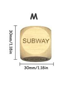 1 PC Personalized Customized Wooden Dice - Personalized Customization Of 6 Fun Texts, Perfect For Couples And Friends Gatherings, Game Nights, Or Theme Parties, Solving Difficulty In Choosing, Couple Gifts | Playful Design | Customized Laser Carving