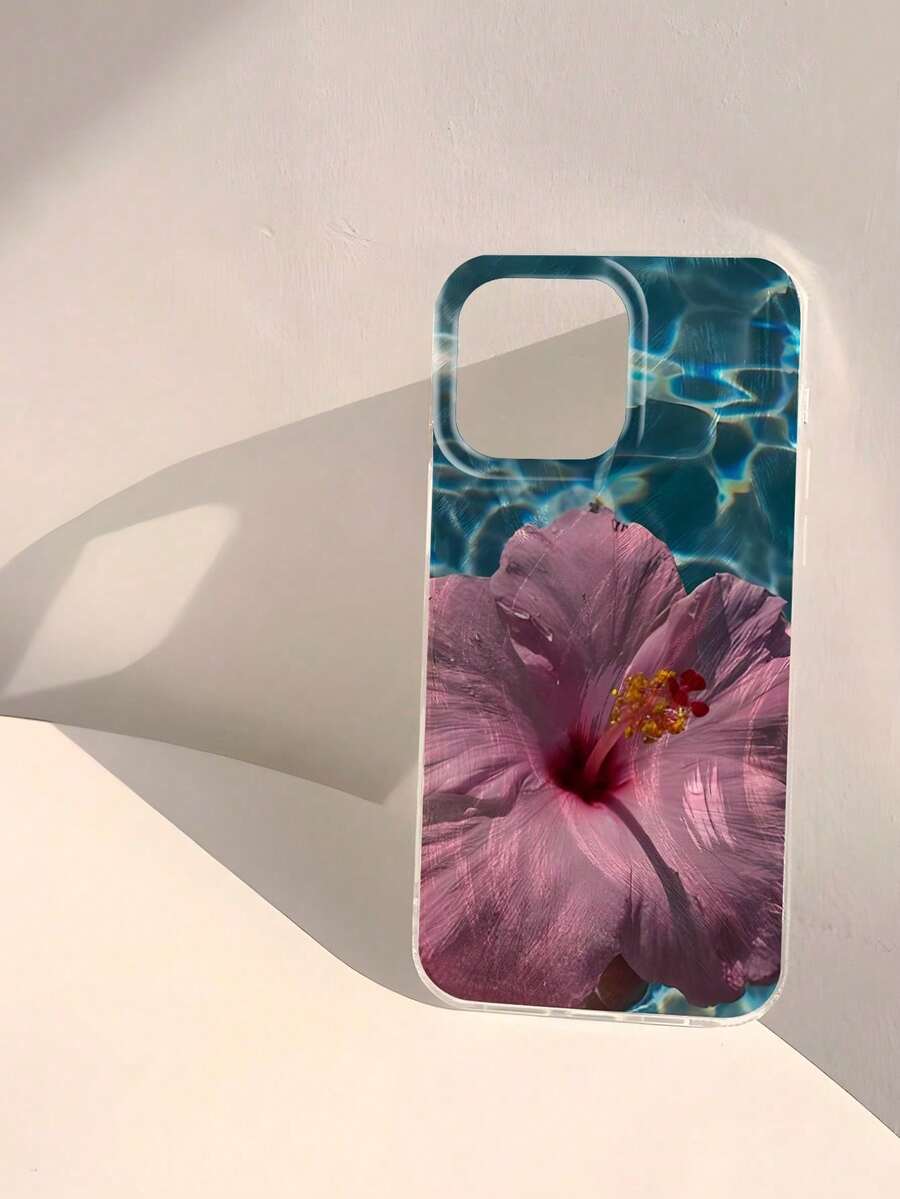Funda para teléfono con diseño minimalista floral azul, brillante, suave, impermeable, a prueba de golpes y antideslizante (1 unidad). Compatible con phone Funda S - Multicolor 10 - Ver 1