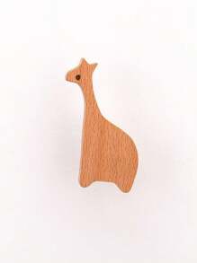 1pc Creative Cartoon Animal Shaped Wooden Cabinet Door/Drawer Pull Handle, Suitable For Various Cabinets, Wardrobes, Nightstands, Decorative Cabinets, Drawers, Cute Design Adds Fun To Cozy Rooms Baby Shower Family Decorations Gifts