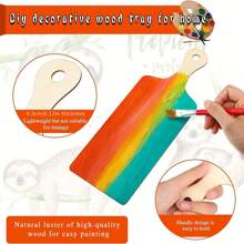 14pcs Mini Boards Small Wooden Board With Handle Unfinished Wood Crafts For DIY Party Supply Kitchen Decor Crafts Diy (9.4 X 3.5 Inch)