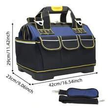 13/19inch Multifunctional Portable Tool Bag Heavy Duty Storage Case Shoulder Strap - Black - View 10