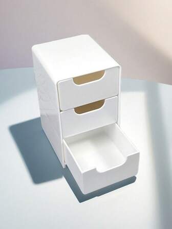 三层抽屉式收纳盒ins风高颜值桌面收纳盒整理首饰化妆品收纳盒