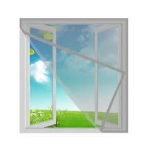 Una pantalla de ventana a prueba de mosquitos resuelve la prevención de mosquitos e insectos durante el verano, diciendo adiós a los métodos químicos de prevención de mosquitos. La red de mosquitero autoadhesiva para ventanas es fácil de instalar, invisible y extraíble, resistente al desgarro, mejora la respirabilidad y es una decoración casera hecha a mano. - Hilo gris borde gris - Ver 123