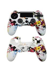 1pc PlayStation4 Controller Silicon Protective Case, Water Transfer Printing Crafted, Anti-Drop, Anti-Slip, Anti-Scratch, Anti-Sweat, Enhance Gameplay Feel