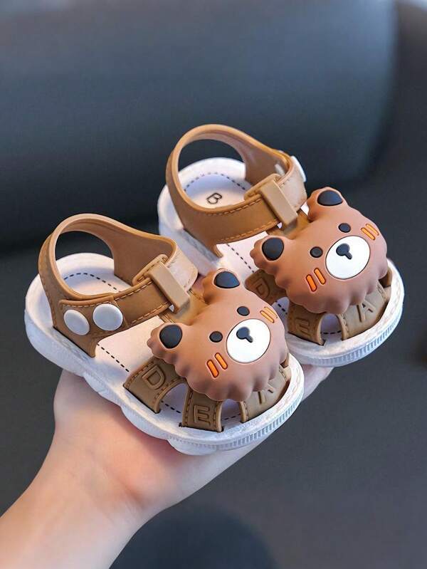 Toddler Walking Shoes, 0-3 Years Old Adorable Cartoon Anti-Slip Waterproof Soft Bottom Breathable Closed Toe Sandals For Infants And Babies