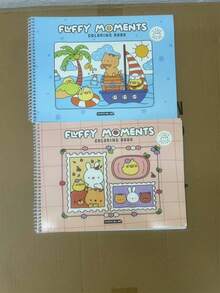 Coloring Book Drawing With 50 100 Or 170 Sheets - FLUFFY MOMENTES ROSA-20 FOLHAS - View 5