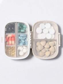 1 pieza Caja de pastillas con 8 compartimentos, caja de medicina portátil y sellada, organizador de pastillas compacto y mini, caja de almacenamiento de medicamentos a prueba de agua y humedad para viajes, estuche de pastillas de bolsillo, contenedor divisor de vitaminas y aceite de pescado, adecuado para acampada al aire libre, senderismo, pesca, a prueba de humedad, montañismo y bolsa de viaje de primeros auxilios, organizador de medicamentos - Multicolor - Ver 6