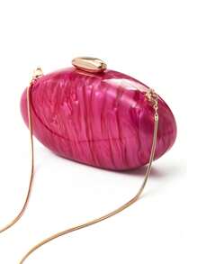 1 pieza Bolso de embrague minimalista de mármol rojo para mujer elegante, bolso de noche de acrílico perfecto para fiesta, baile de graduación, concierto, boda, cita o regalo para ella