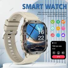 MixtataDi Smart Watch,Wireless Calling /Dial, Various APP Reminders,Suitable For Men And Women,Sports Watches,Information Reminder,For IOS/Andriod - 米色 - 查看 9