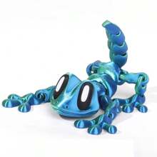 Adorno de Gecko impreso en 3D con articulaciones flexibles, apropiado para amantes y coleccionistas de geckos, ideal para decoración del hogar y oficina, perfecto como regalo de Halloween, Navidad y Acción de Gracias