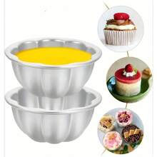 1-Piece, 6-Piece, 12-Piece Baking Egg Tart Molds, Mini Single-Cup Cake Baking Molds, Floral Aluminum Alloy Pudding Cups, Desserts, For Kitchen Cooking, Cake Molds Suitable For DIY Baking Tools And Supplies On Festivals, Birthdays, And Valentine's Day