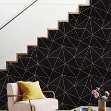 ﻿ ﻿1 Roll Of Black Gold Geometric Self-Adhesive Wallpaper With Dimensions Of 17.7 Inches X 39.3 Inches/118.1 Inches/196.8 Inches/393.7 Inches, Ready To Peel And Apply Vinyl Film Moisture-Proof And Thickened Wall Stickers For Living Room, Bedroom, Bathroom, Kitchen, Dormitory Walls, Home Decoration, Furniture Renovation, Easy To Match And Install Stickers Kitchen Accessories Kitchen Items Kitchen Decor Wall Paper Wall Decor