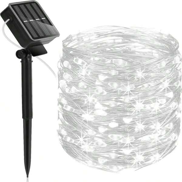 50/100/200/300 LED Solar-betriebene Fairy Lichterkette, 8 Modi wasserdicht Outdoor Lichterkette für Weihnachtsparty Hochzeit Dekoration Garten Hof Innenraum Schlafzimmer (Mehrfarbig)