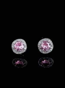 1 par de pendientes minimalistas cuadrados de circonita para hombres, accesorios de pendientes de cobre con circonita, regalo para Navidad, Año Nuevo, Día de San Valentín
