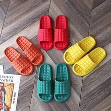 Zapatillas de baño para mujeres y hombres, zapatillas de interior con suela suave de EVA, sandalias de verano antideslizantes, 2025 - Colorete - Ver 2