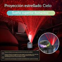 W&O Smart Car AromaRelax Projection Red- Light Suitable For Parties, Cars, Families, E-Sports,Nightlight Feature, Perfect Car Gift,Modern Vehicle Scent Enhancer,Three-In-One Multifunctional Car Charger - Perfume Machine, Purple Starry Sky Ceiling Light, Dual 80cm/32inch Retractable Cable, Durable , Air Freshener Car Perfume Auto Fragrance - Great Atmosphere - Perfect Christmas Birthday Gift - 紅燈 - 查看 2