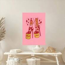 1/3PCS Optional Frame Posters Wall Arts Vintage Poster Waterproof Home Living Bedroom Bar Aesthetic Decor ﻿ ,Wall Art With Frame