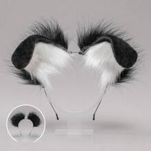 Furry Animal Ear Headband, Spotted Dog/Folded Ear Puppy Ear Costume Accessories For Holiday/Role-Playing