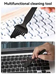 9 pièces Brosse en plastique multifonctions, brosse de nettoyage pour téléphone portable et ordinateur, brosse d'élimination de la poussière du clavier, ensemble de brosses pour les interstices de voiture industrielle