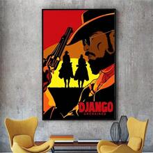 1 pièce /3 pièces Affiches d'art mural en option Cadre Pop Films classiques Django Unchained Papier peint Affiches vintage Œuvre murale, Convient pour les murs résidentiels et de dortoir, les salons et les bars, les salles à manger ou les salles de bains, la décoration de la chambre, sans cadres Haute qualité, Art sur canevas sans cadre/encadré pour intérieur/extérieur