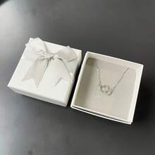 1 件女士奢华互锁心形吊坠项链，时尚简约心形吊坠项链，送给朋友和家人的情人节、妈妈、母亲、母亲节、礼物