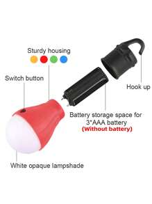 2pcs/1pc Camping Lantern, Two Pieces Portable Outdoor Lantern LED Foam Emergency Light, Emergency Bulb, Hanging Tent Work Light, Portable Tent Emergency Light, Portable Outdoor Light, Work Light, Three Lighting Modes, Outdoor Night Work Lantern, Portable Lantern Night Light, High Brightness With Hook, Suitable For Emergency, Exploration, Fishing, Camping, Hiking, Mountaineering And Other Emergency Purposes.
