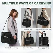 Teacher Tote Bag For Women 15.6 Inch Laptop Briefcase With Clutch Bag, Nurse Bags Professional Work Handbag For Office College Nursing, Large Utility Tote Messenger Shoulder Bag - 黑色 - 查看 8